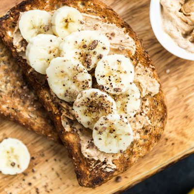 Sprouted Bread with Peanut Butter and Banana