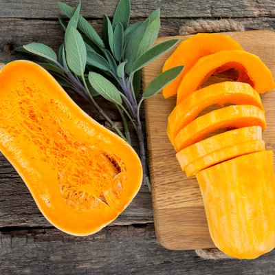butternut squash on wooden background