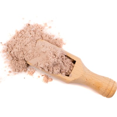 Whey cocoa protein powder for brown fitness shake isolated