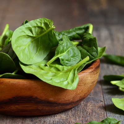 Spinach leaves.