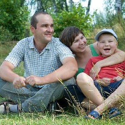 happy family spending time together on a summer day