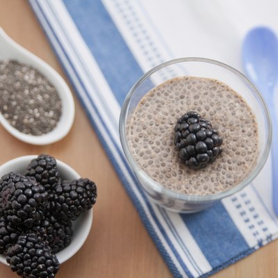 Chia Seed Pudding with blackberries