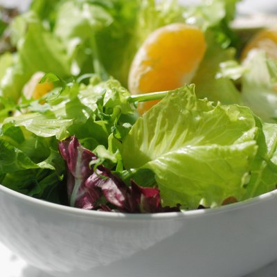 Close-up of a bowl of salad
