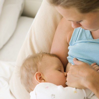 Mother breastfeeding child