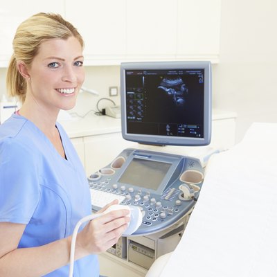 Portrait Of 4D Ultrasound Scanning Machine Operator