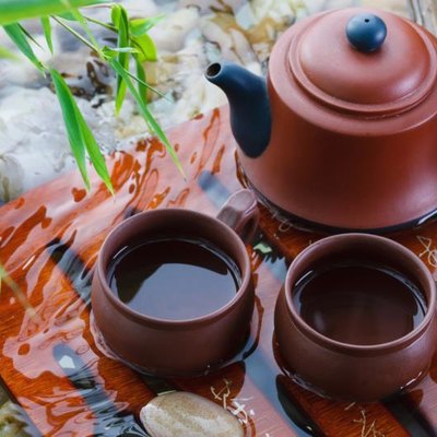 Kombucha is added to tea.
