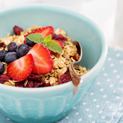 Breakfast bowl with homemade granola
