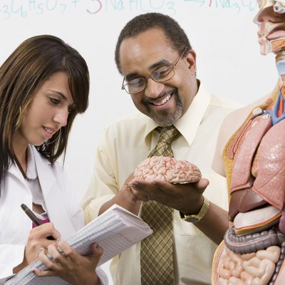 Teacher and Student in Science Lab