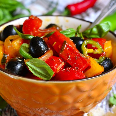 Peperonata - traditional dish of italian cuisine.