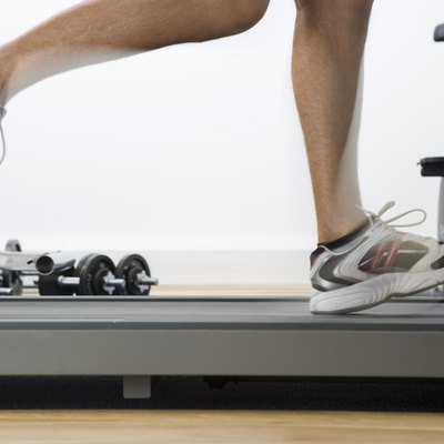 Person using treadmill