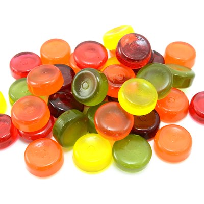 Pile of multi-coloured boiled sweets