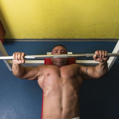 Weightlifter On Benchpress