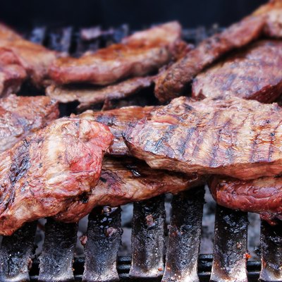 Beef steak on grill