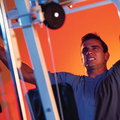Man lifting weights