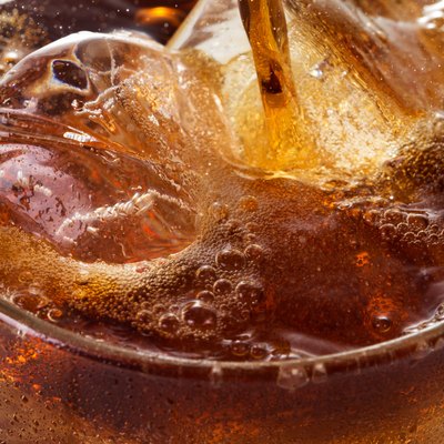 glass with coke