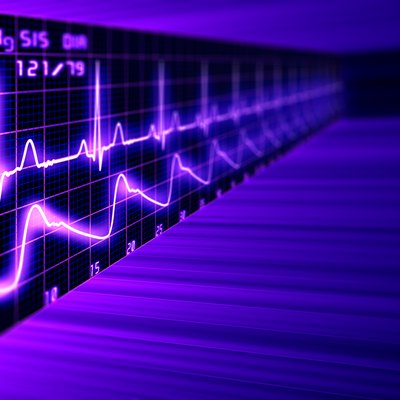 Heart rate with ECG graph in the cyberspace