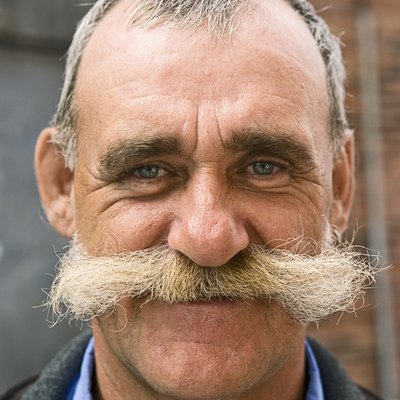 Portrait of man with mustache