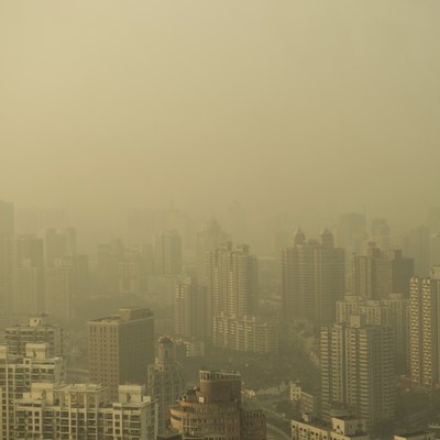 city in the fog