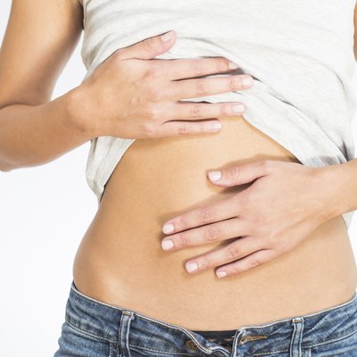Woman with menstrual pains