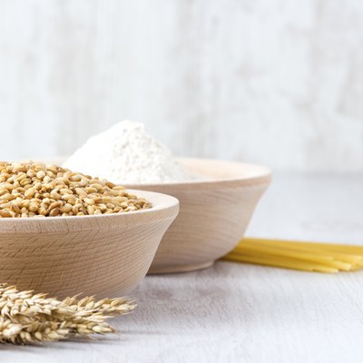 Wheat, Spaghetti and Flour on the Table