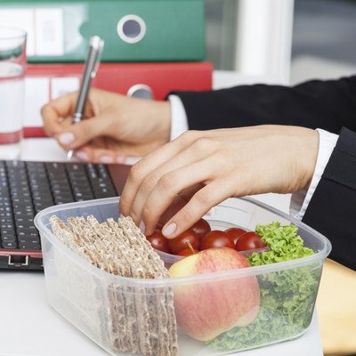 Eating and working