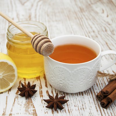fresh honey and tea