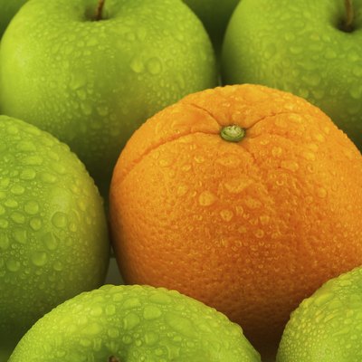 Wet Apples and Orange