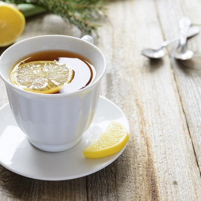 Tea with lemon slice