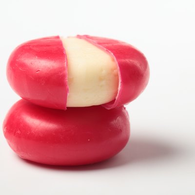 Cheese on white background