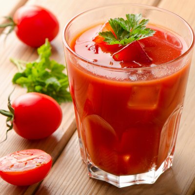 Cocktail with fresh tomatoes