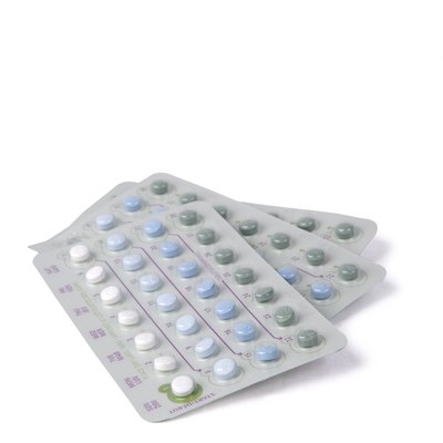 Stack of birth control pills