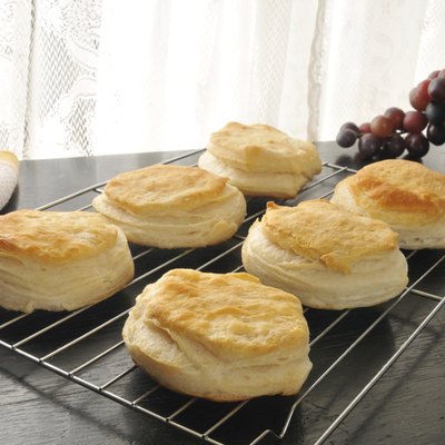 Biscuits cooling on a rack