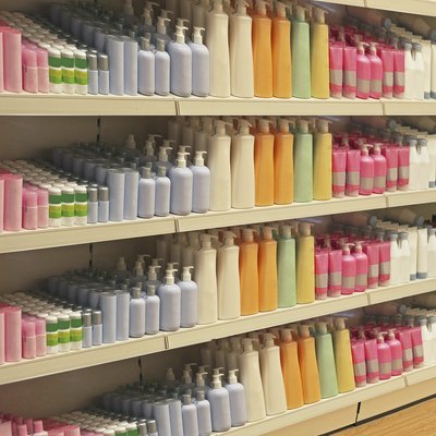 Retail store cosmetic shelves