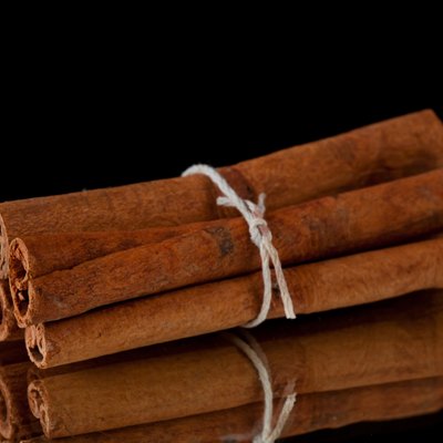 Cinnamon sticks packed together