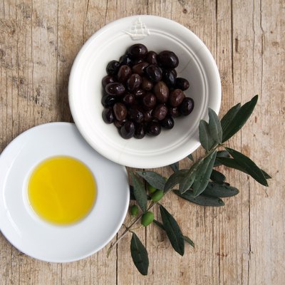 olive oil on wood