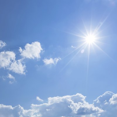 Blue sky with sun