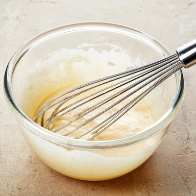 whipped egg yolk with sugar