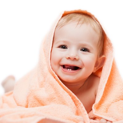 Little cute newborn baby child