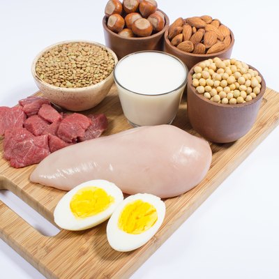 Natural products containing plant and animal proteins.