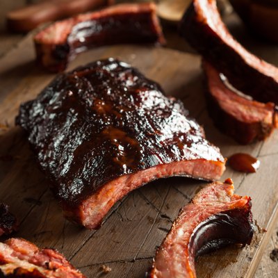 Homemade Smoked Barbecue Pork Ribs