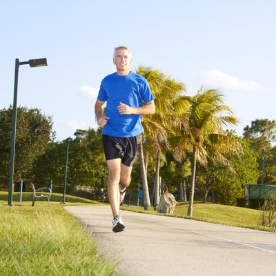 Mature Man Jogging