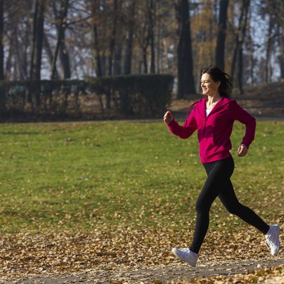 Woman jogging in park