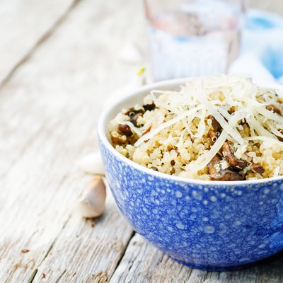 garlic mushroom quinoa