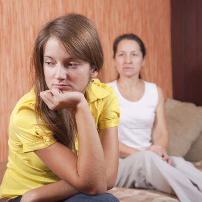 teenager daughter and mother after quarrel