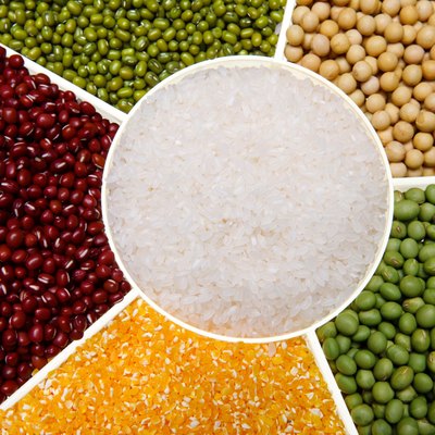 Rice,soybean,mung bean,corn,red bean and green bean