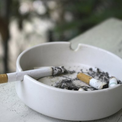 white ashtray