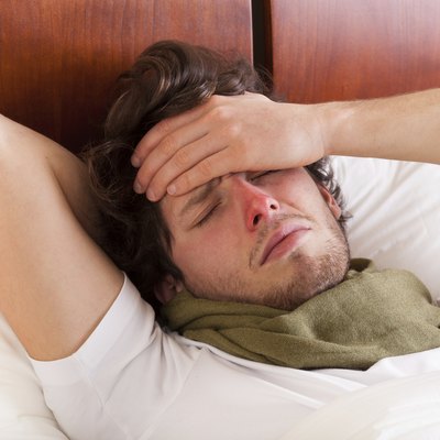 Man having a flu
