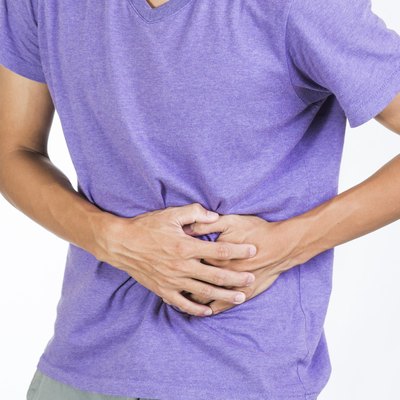 Man suffering from stomach pain