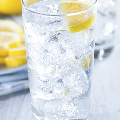 Refreshing Ice Cold Water with Lemon
