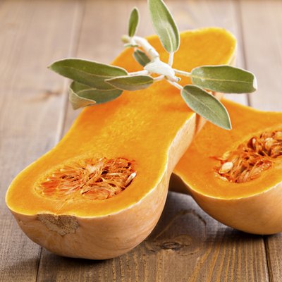 Butternut squash with sage leaves